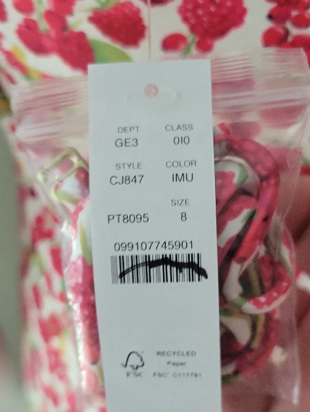 J. Crew Gemma Ruched Bandeau One-Piece Swimsuit In Rasberry Print - Picture 5 of 14